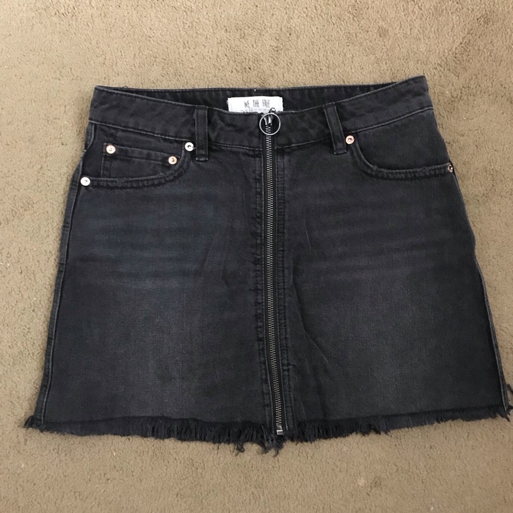 Black Jean Skirt
